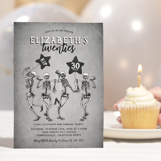 Death To My Youth 30th Birthdayパーティの招待状 招待状
