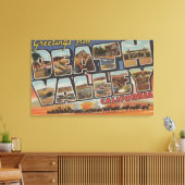 Death Valley, California - Large Letter Scenes キャンバスプリント (インサイチュ (リビング))