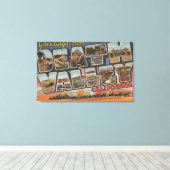 Death Valley, California - Large Letter Scenes キャンバスプリント (インサイチュ (ウッドフロア))