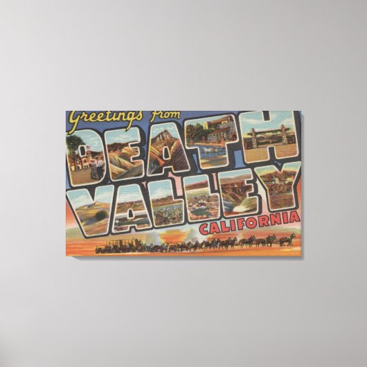 Death Valley, California - Large Letter Scenes キャンバスプリント (正面)