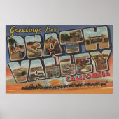 Death Valley, California - Large Letter Scenes ポスター (正面)