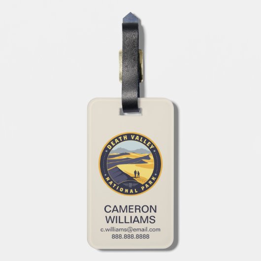 Death Valley National Park ラゲッジタグ (裏面縦)