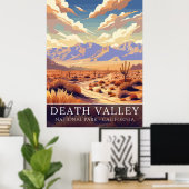Death Valley National Park Desert Landscape ポスター (ホームオフィス)