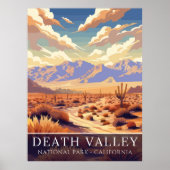 Death Valley National Park Desert Landscape ポスター (正面)