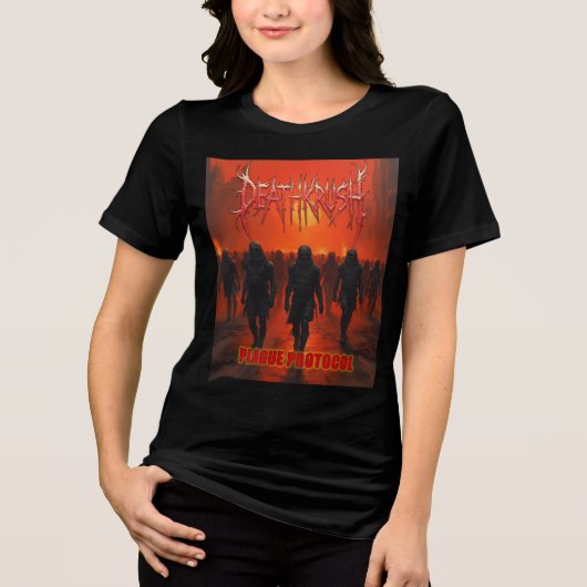 Deathkrush - Canvas T-shirt Plague protocol female トライブレンドTシャツ (正面)