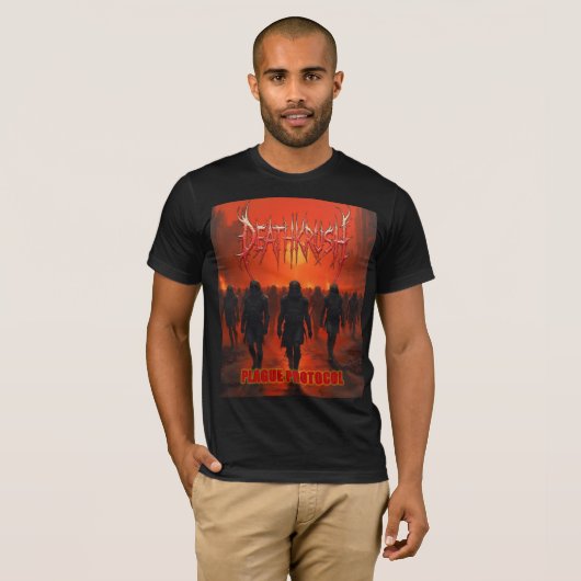 Deathkrush - Canvas T-shirt Plague protocol Tシャツ (正面フル)