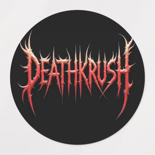 Deathkrush - Stickers ラベル (デザイン1)