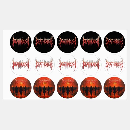 Deathkrush - Stickers ラベル (シート)