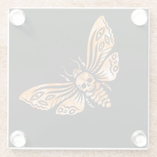 Death's Head Moth  ガラスコースター (裏面)