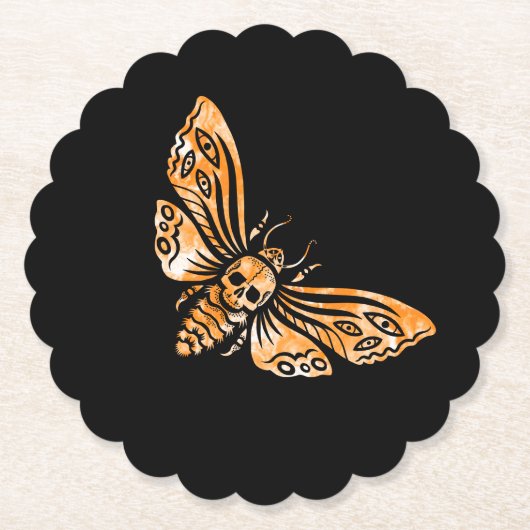 Death's Head Moth ペーパーコースター (正面)