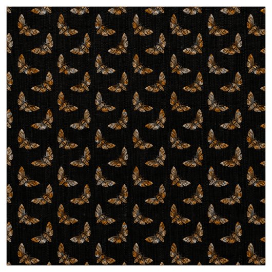 Death's Head Moth Pattern ファブリック (見本)