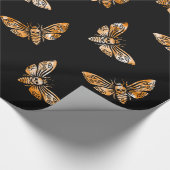 Death's Head Moth Pattern ラッピングペーパー (角)