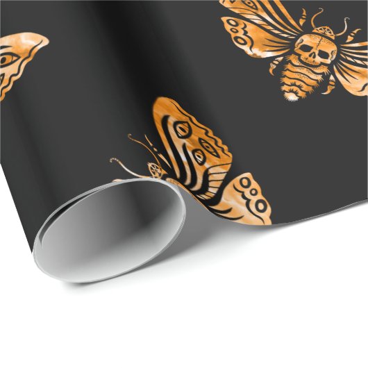 Death's Head Moth Pattern ラッピングペーパー (ロールコーナー)
