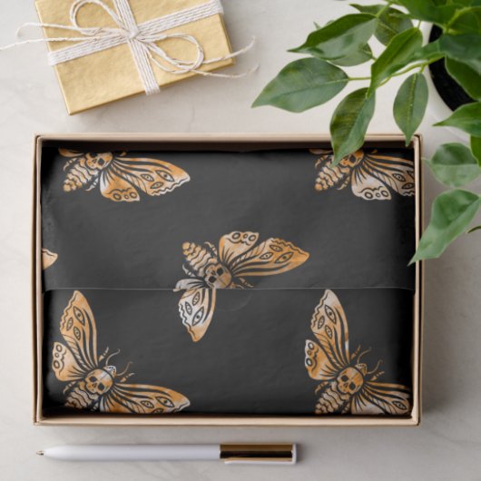 Death's Head Moth Pattern 薄葉紙 (ギフト)