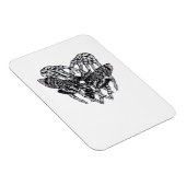 Deathshead Moth Classic Skeleton Hand Heart Style マグネット (右側)