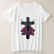 Deaty Fits女性用プラスサイズの基本ホワイトティー