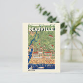 Deauville France Vintage Poster 1931 ポストカード (スタンド正面)