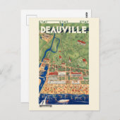 Deauville France Vintage Poster 1931 ポストカード (正面/裏面)