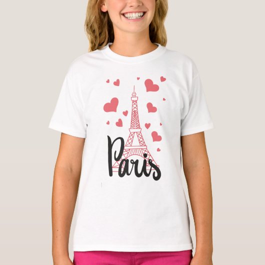 Débardeur Basic Fille Paris Tシャツ (正面)