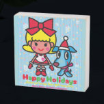 Debbie and Peg's Christmas ウッドボックスサイン<br><div class="desc">A fun Christmas party with Debbie and her dog Peg.</div>