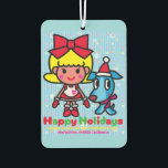 Debbie and Peg's Christmas カーエアーフレッシュナー<br><div class="desc">A fun Christmas party with Debbie and her dog Peg.</div>