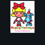 Debbie and Peg's Christmas キャンバスプリント<br><div class="desc">A fun Christmas party with Debbie and her dog Peg.</div>