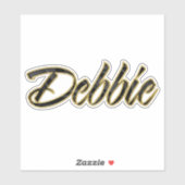 Debbie black gold Lettering Aufkleber Sticker シール (シート)