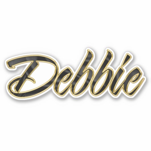 Debbie black gold Lettering Aufkleber Sticker シール (正面)