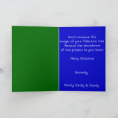 Debbie Davidsohnによる「サンタの願い」 – クリスマスカード (内部)