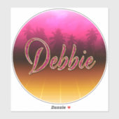 Debbie Vorname Name golden pink Aufkleber Sticker シール (シート)