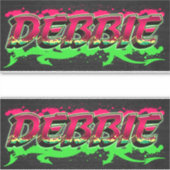 Debbie Vorname Name Graffiti Aufkleber Sticker シール (正面)