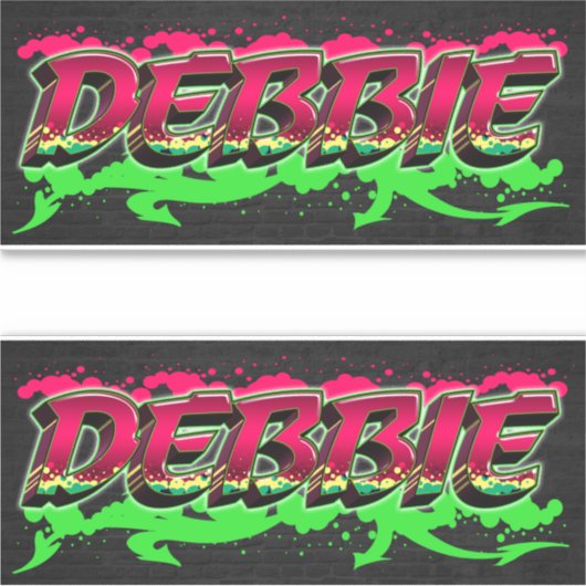 Debbie Vorname Name Graffiti Aufkleber Sticker シール (正面)