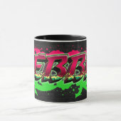 Debbie Vorname Name Graffiti red green Tasse マグカップ (中央)