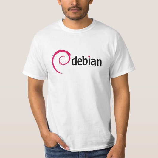 Debianのクラシックなティー Tシャツ (正面)
