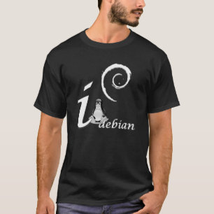 Debian愛-クールな氷のテーマ Tシャツ