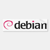 debian Linuxのロゴ バンパーステッカー (正面)