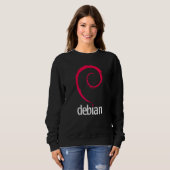 Debian Linux ソフトウェア プログラマー 開発者 コード スウェットシャツ (正面フル)