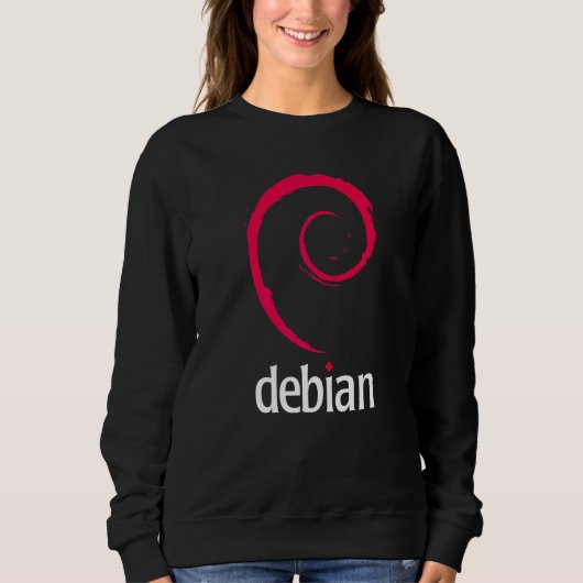 Debian Linux ソフトウェア プログラマー 開発者 コード スウェットシャツ (正面)