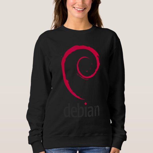 Debian Linux ソフトウェア プログラマー 開発者 コード スウェットシャツ (正面)