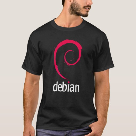 Debian Linux ソフトウェア プログラマー 開発者 コード Tシャツ (正面)