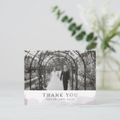 Debonair Lavender 結婚's Thank You ポストカード (スタンド正面)