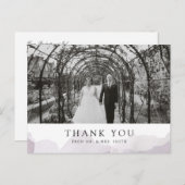 Debonair Lavender 結婚's Thank You ポストカード (正面/裏面)