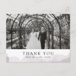 Debonair Lavender 結婚's Thank You ポストカード