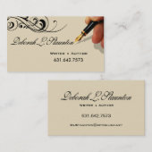 Deborahのための作家の編集者1のスタイリッシュなクリエイティブ 名刺 (正面/裏面)