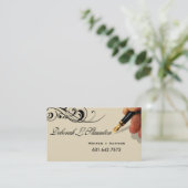 Deborahのための作家の編集者1のスタイリッシュなクリエイティブ 名刺 (スタンド正面)