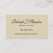 Deborahのための作家の編集者1のスタイリッシュなクリエイティブ 名刺 (裏面)