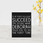 Deborah Gift Name Personalized Birthday Funny Chri カード (黄色い花)
