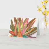 Debraリー・ボールドウィンによるアロエ水彩挨拶カード カード (黄色い花)
