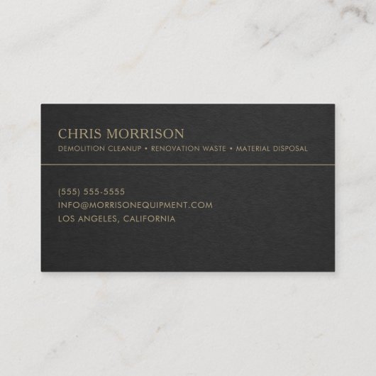 Debris Removal Services Professional  名刺 (裏面)