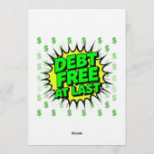 Debt Free At Last 招待状 (裏面)